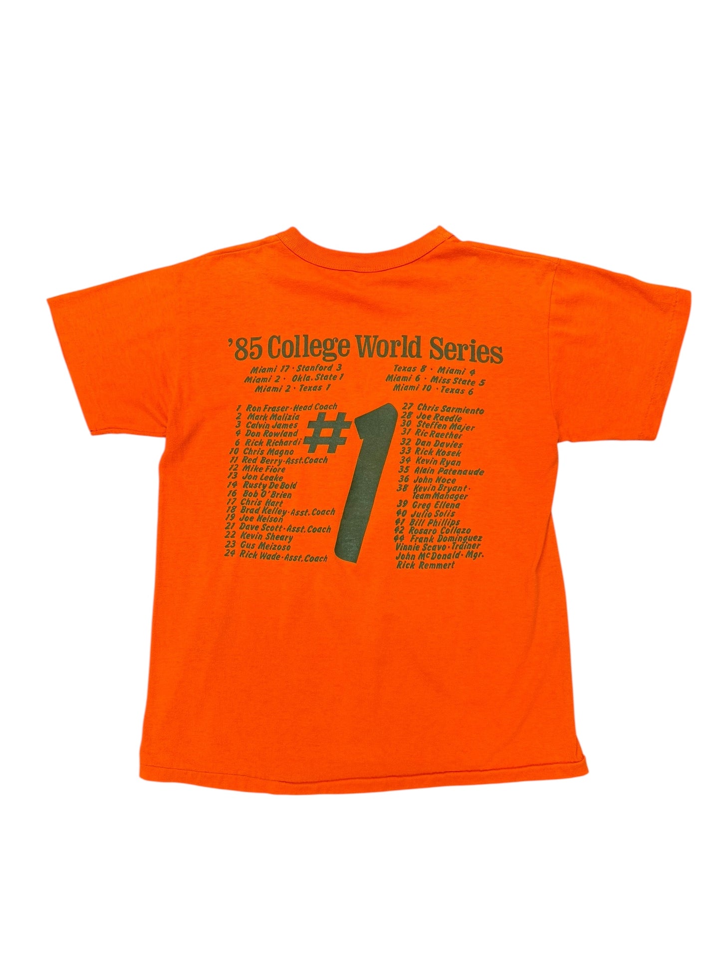 1985 University of Miami National Champs Size M