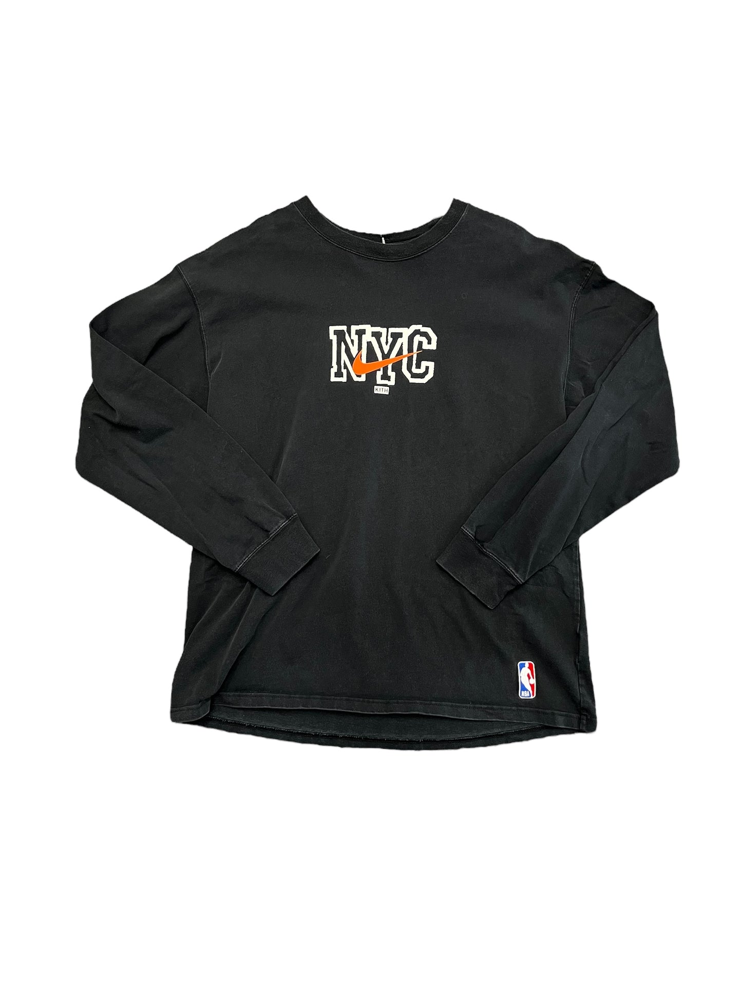 Kith x Nike x NBA NYC Graphic Print Long Sleeve Shirt Size L