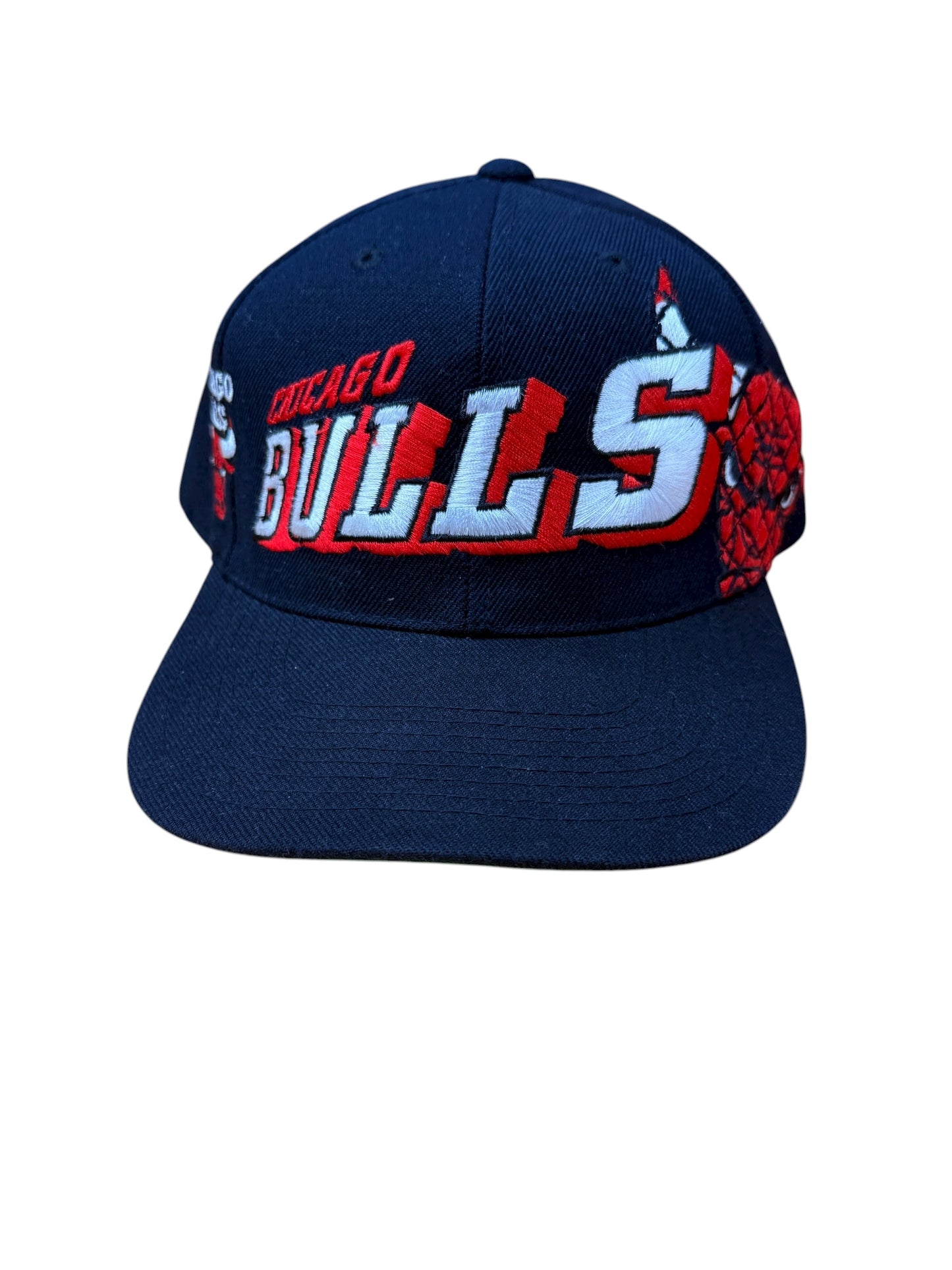 Vintage 90’s Chicago Bulls Sports Specialties Shadow Box Wool Black Snapback Hat