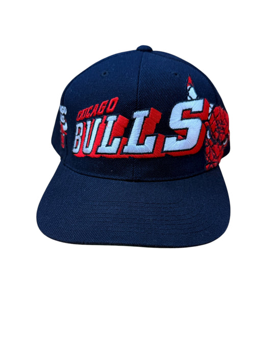 Vintage 90’s Chicago Bulls Sports Specialties Shadow Box Wool Black Snapback Hat