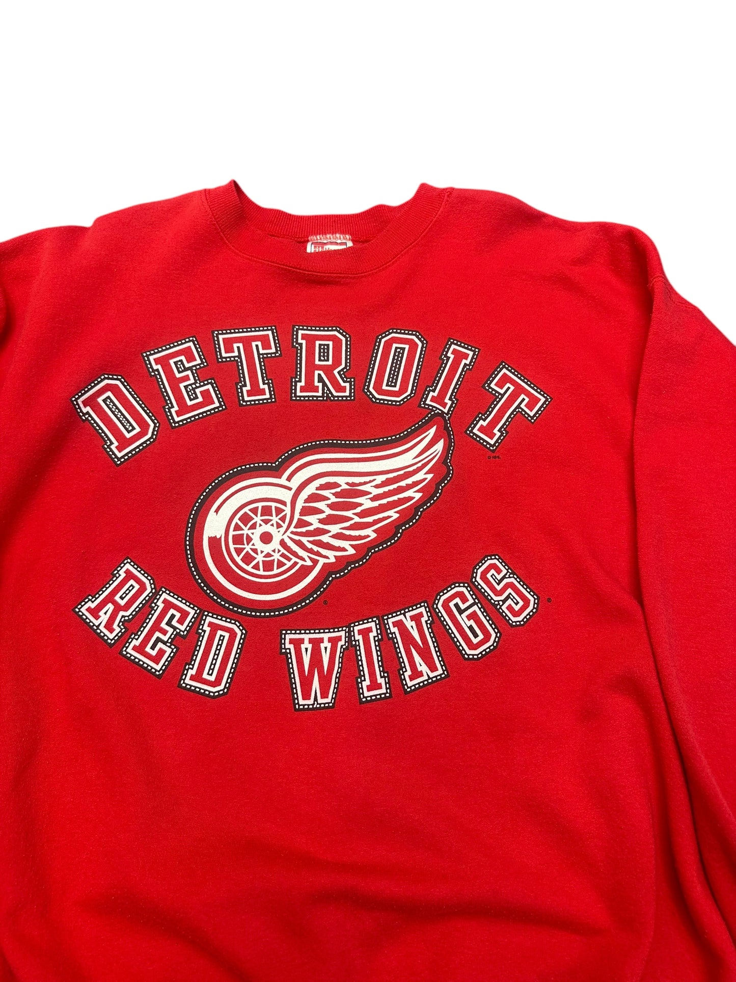 Vintage Detroit Red Wings Red Hanes Crewneck Size XL