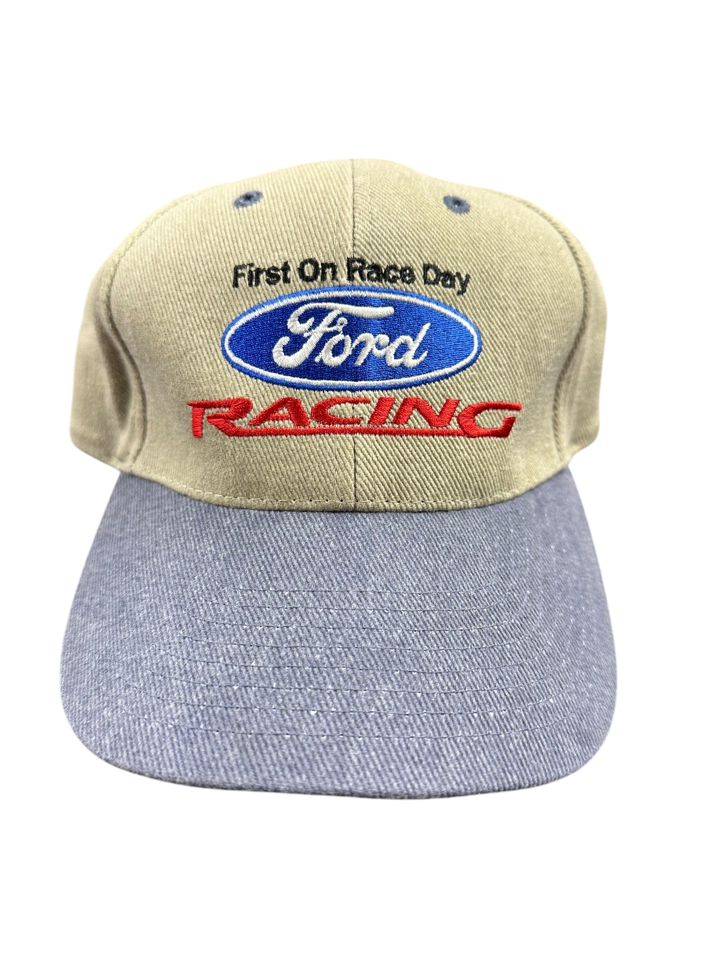 Vintage Ford Racing Dad Cap Style Blue Bill Hat SnapBack