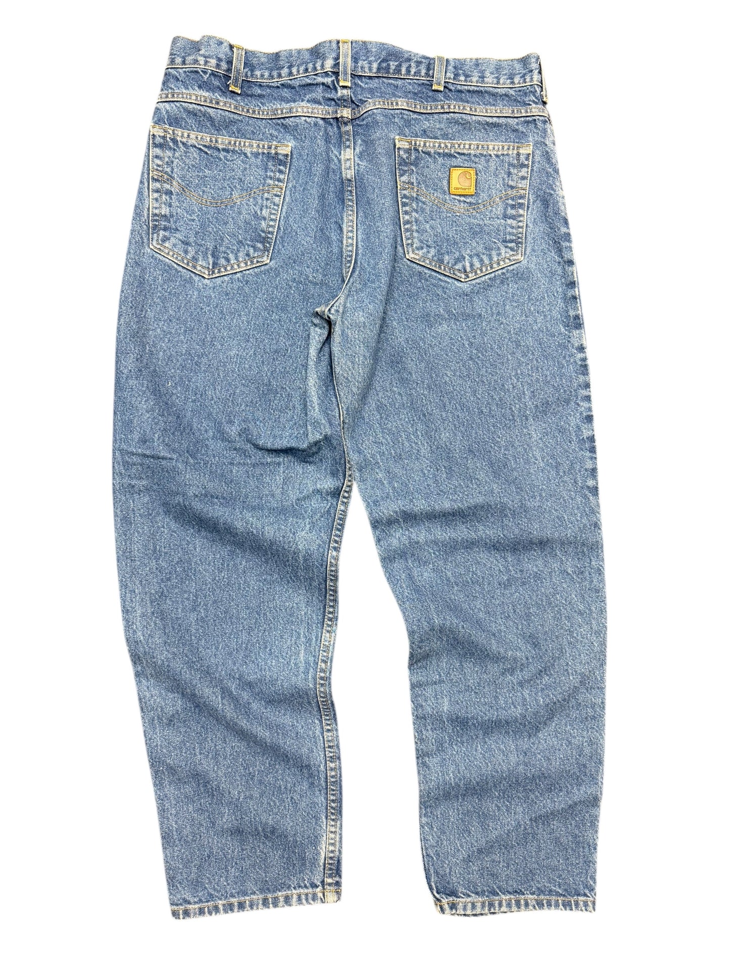 Carhartt Relaxed Fit 38x30 Dark Blue Denim Jeans