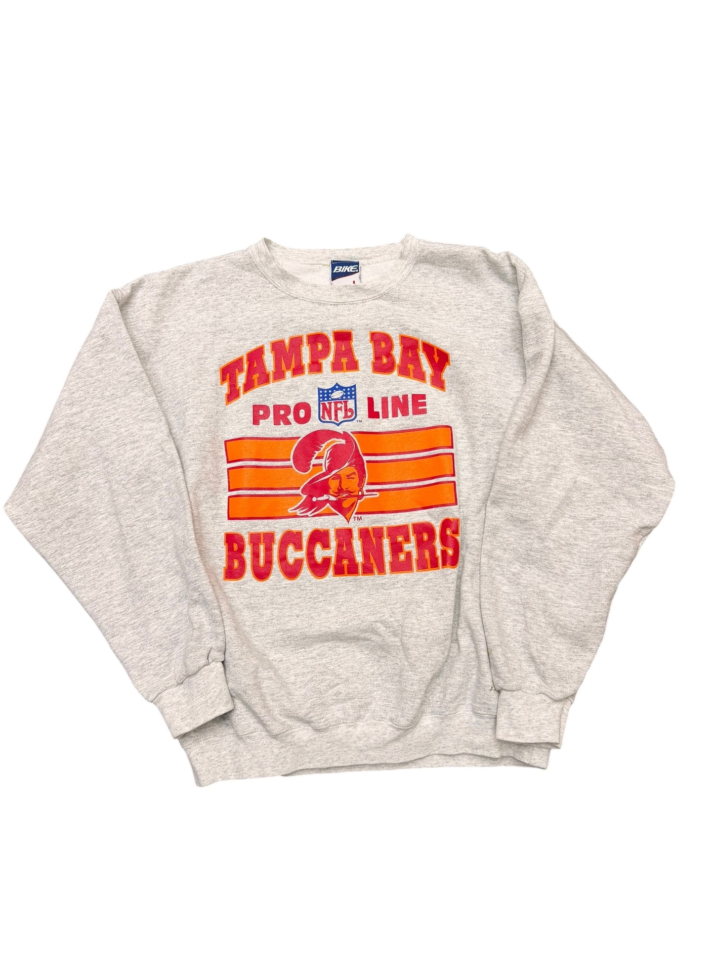 Vintage Pro Line Creamsicle Buccaneers Heather Grey Crewneck Size Large