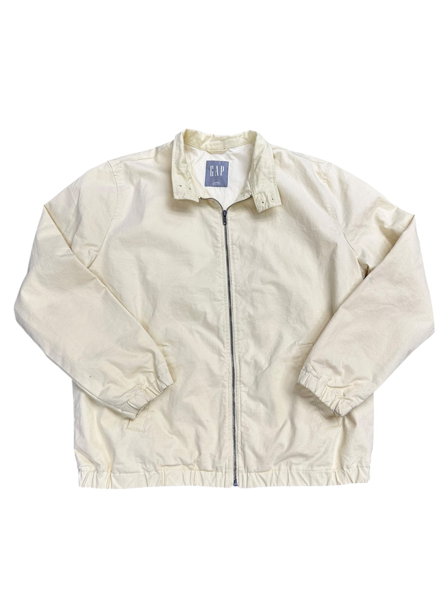 Retro GAP Light Yellow Full Zip Jacket Size L