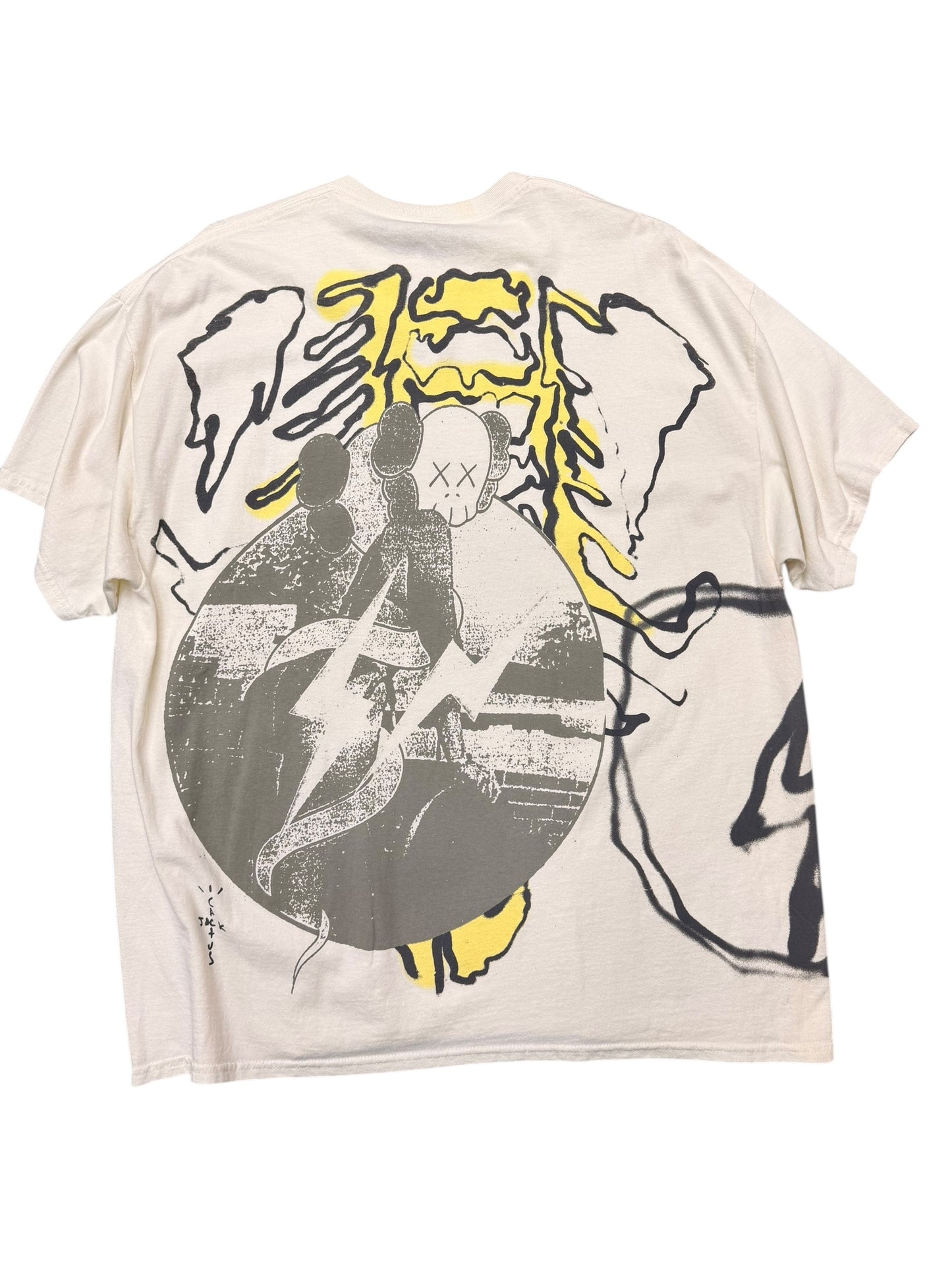 Travis Scott Cactus Jack + Kaws For Fragment Tee Size XL