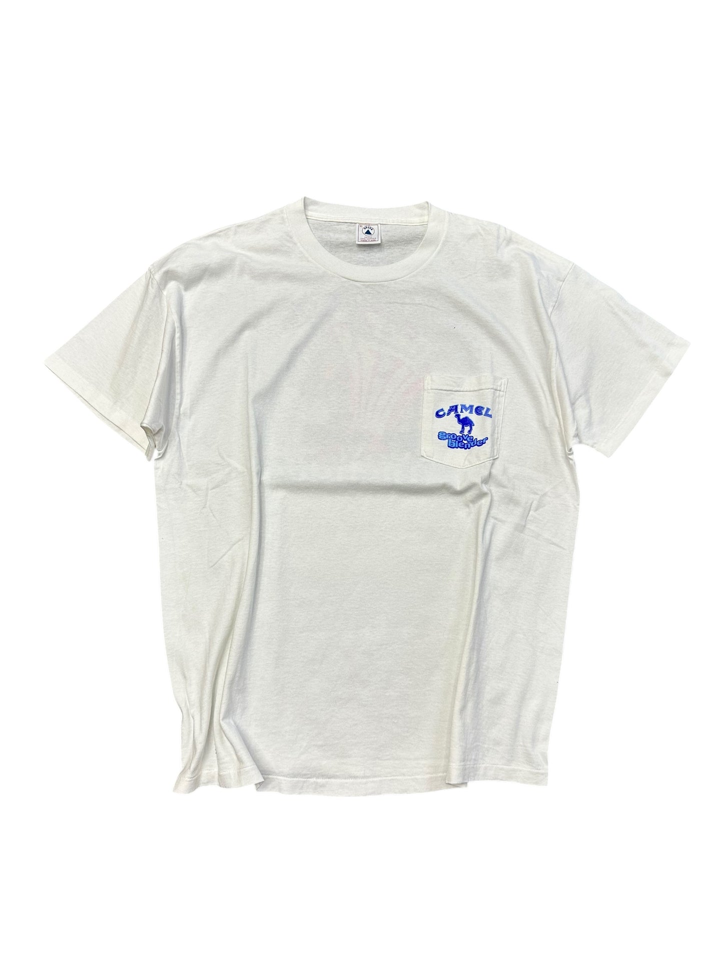 Vintage 1996 Camel 'Groove Blender' Graphic Print Pocket Tee Size XL
