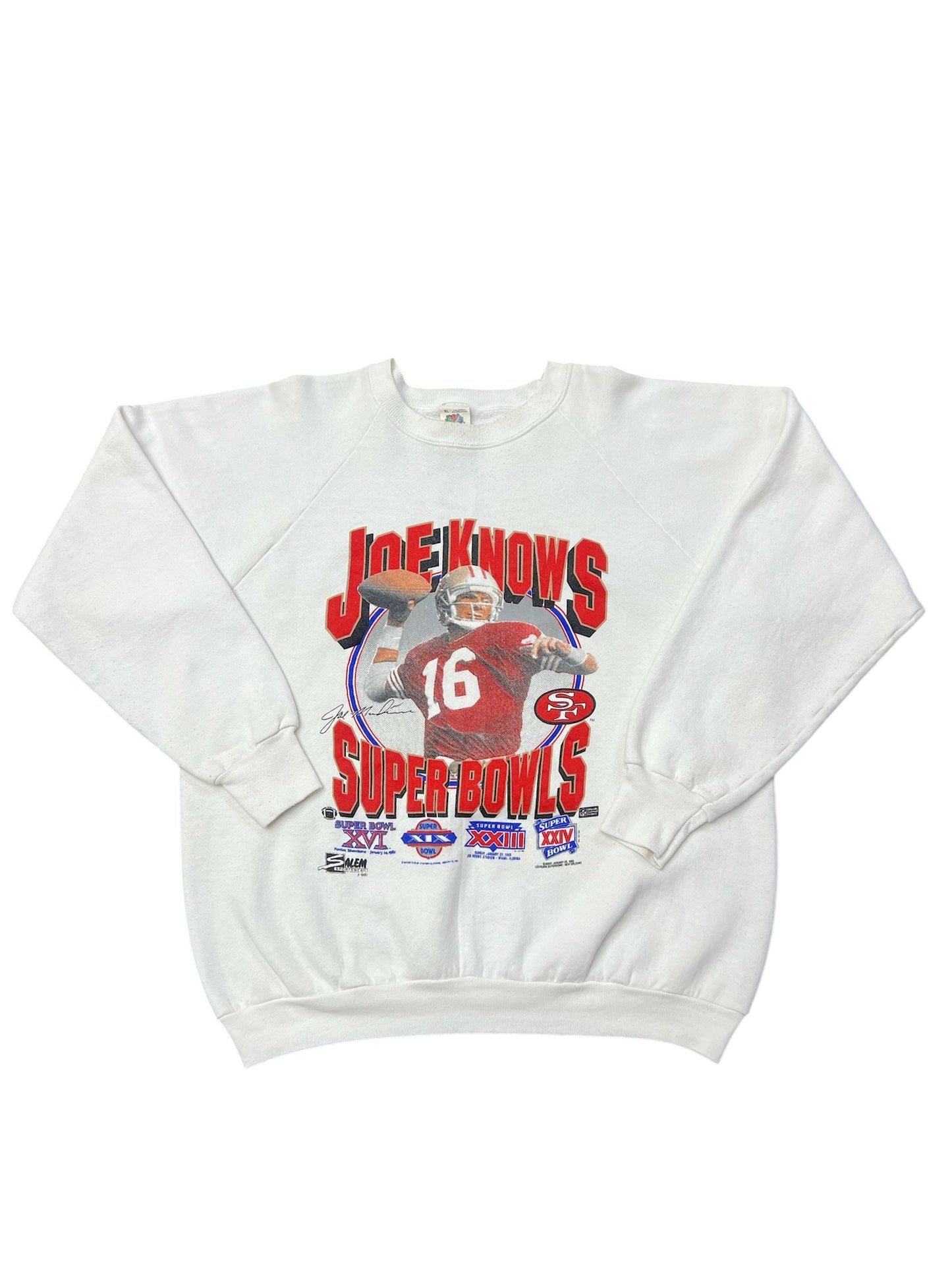 Vintage Joe Montana Super Bowl Crewneck Size XL