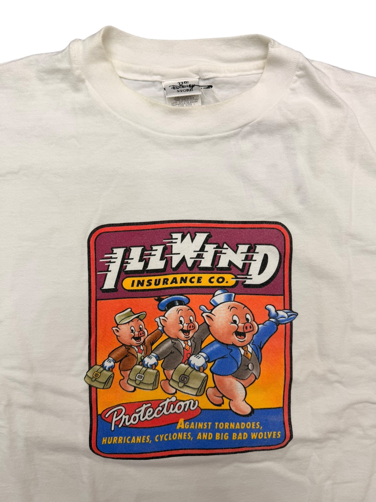 Vintage 90’s Disney Ill Wind Insurance White Graphic Tee size XXL