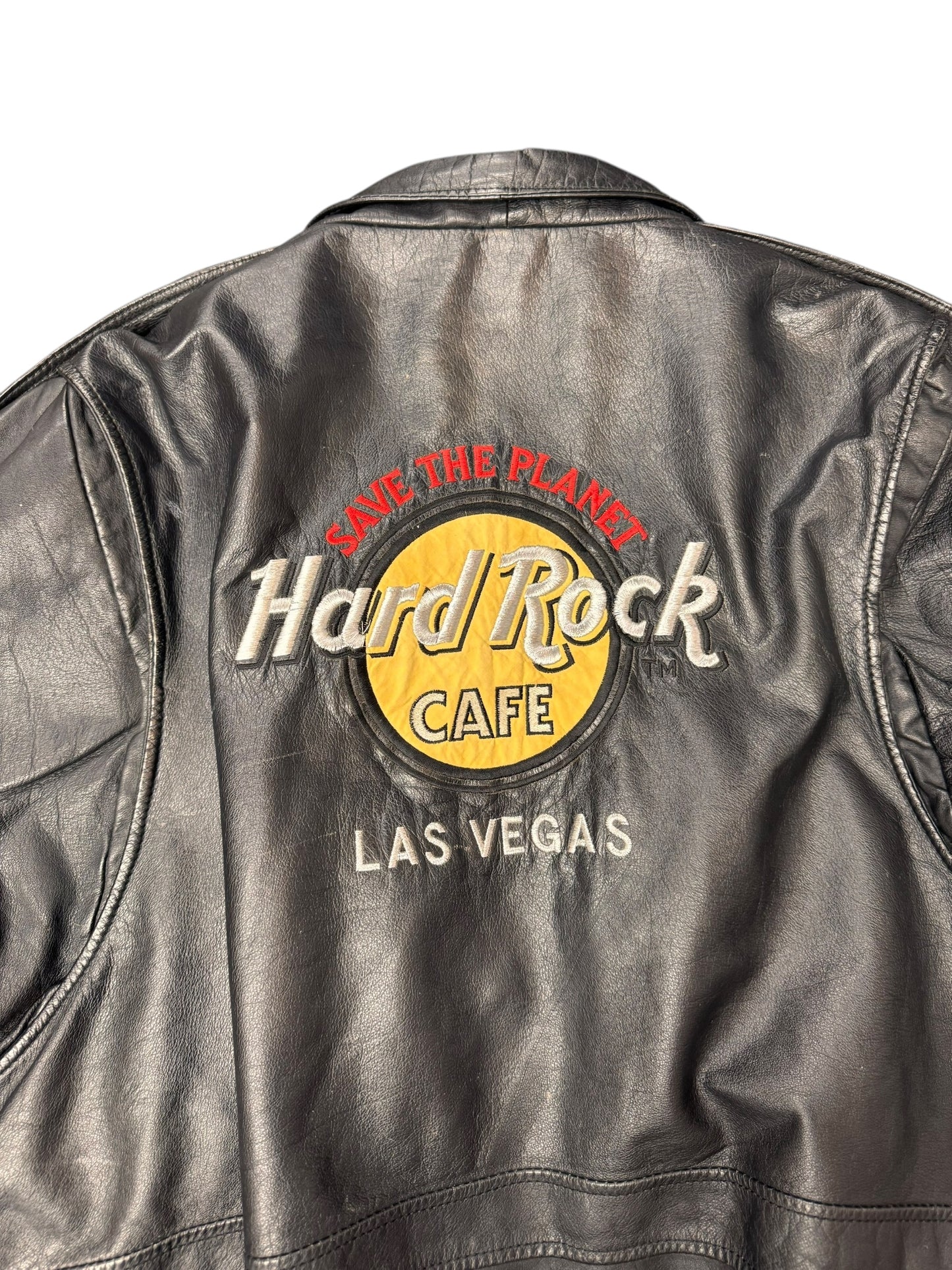 Vintage Hardrock Cafe Leather Jacket Sz XL