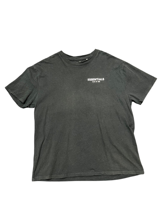 ESSENTIALS 'Fear of God' Black Box Logo Graphic Tee Size M