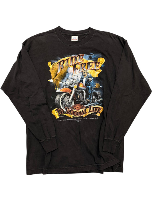 Vintage “Ride Free Eternal Life” L/S Tee Size XL