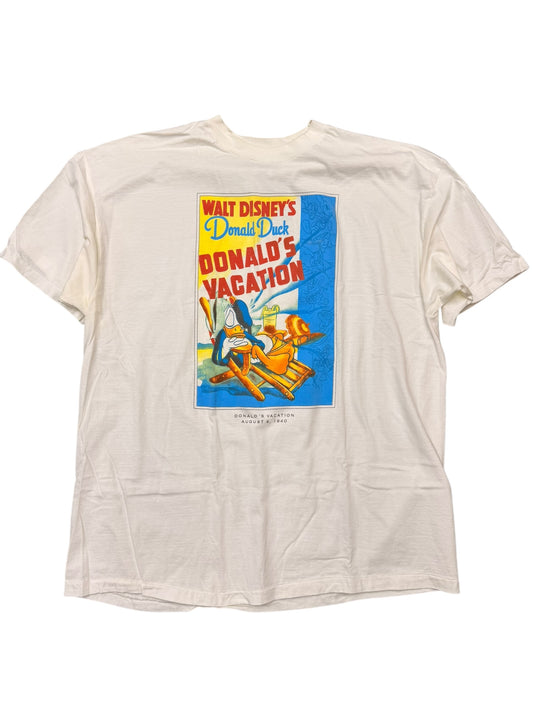 Vintage 90’s Disney Donald Duck Vacation White Graphic Tee size XXL