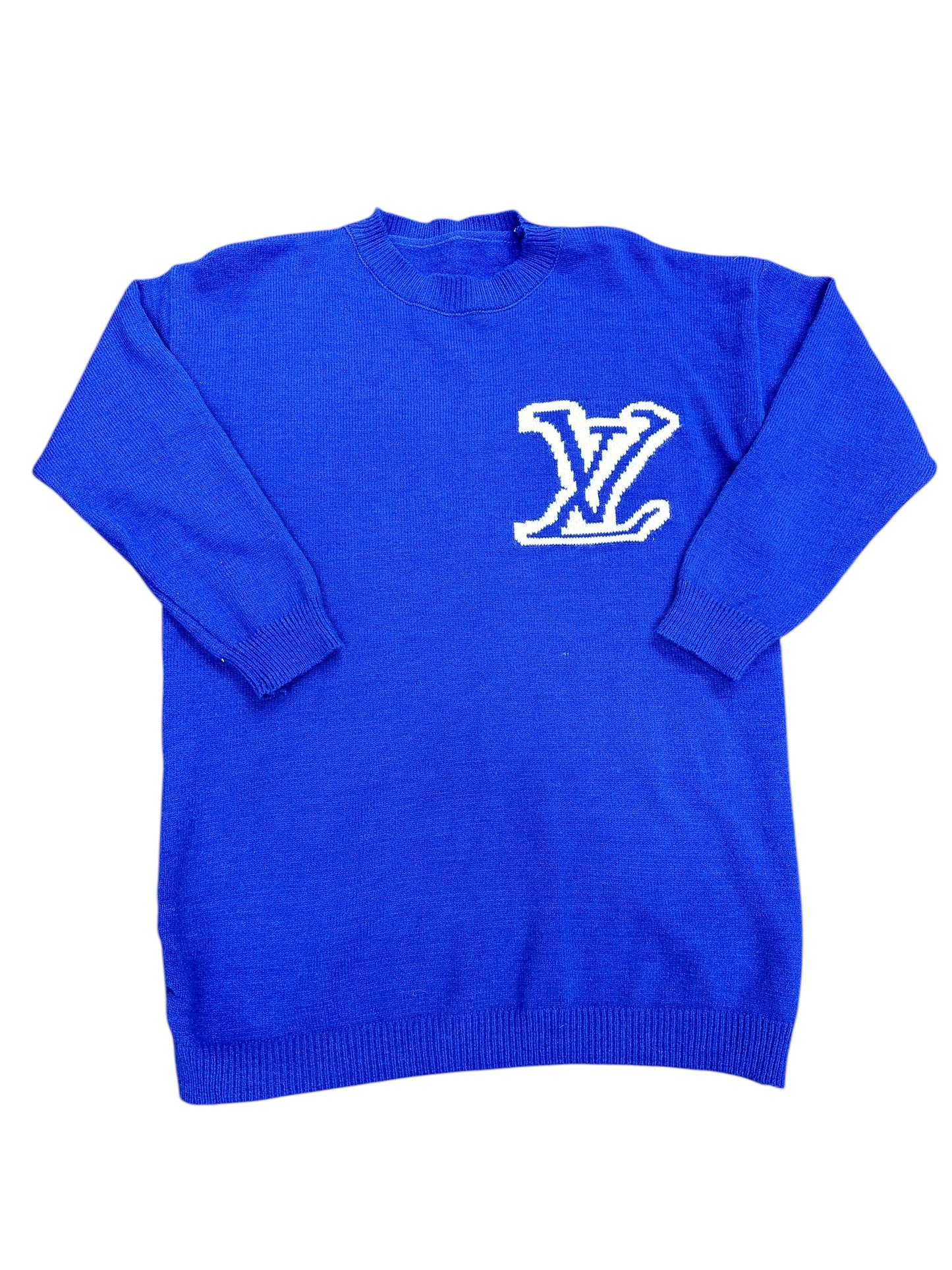 Vintage Bootleg Designer Knit Blue Sweater Size L/M