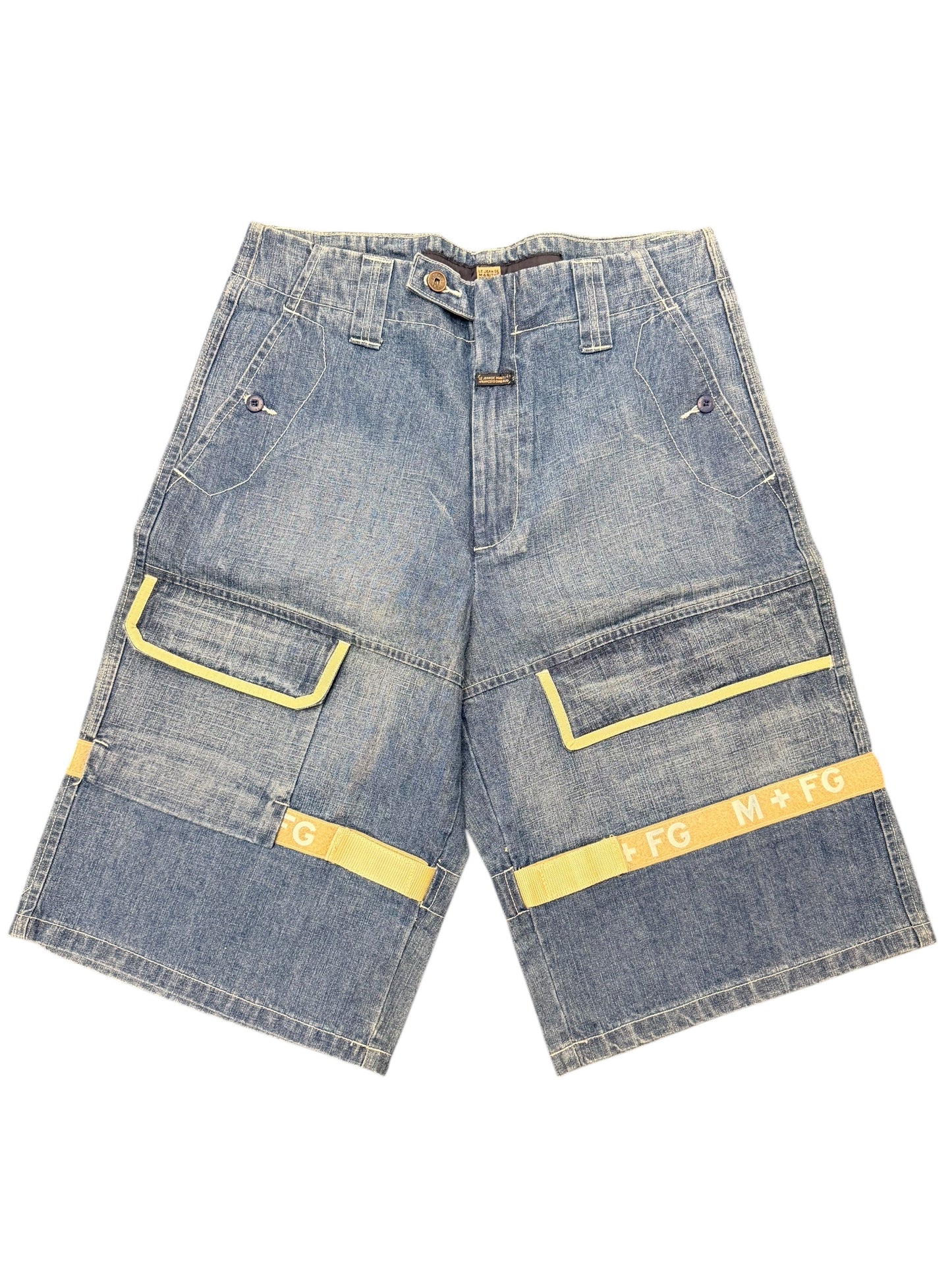 Marithe Francois Girbaud Light Blue Denim Shorts (Baggy) size 34