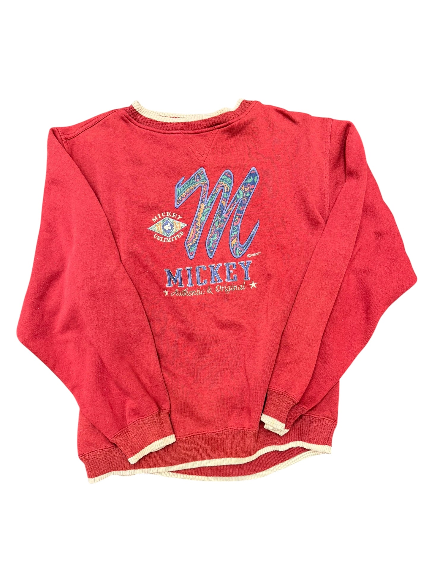 Vintage Mickey Mouse Maroon Crewneck Size Large