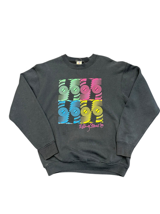 Vintage 1989 Rolling Stones North American Tour Graphic Print Crewneck Size XL