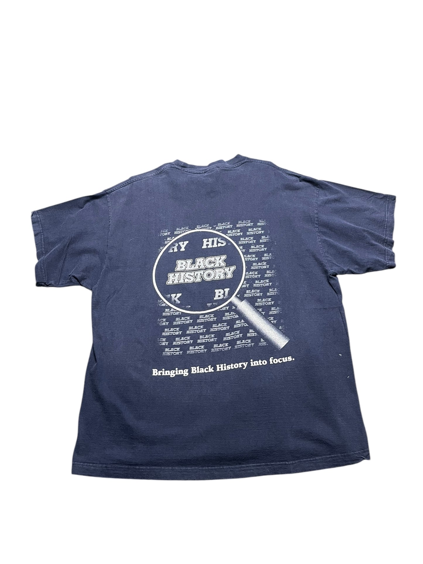 Vintage Black History Reading Your Future Spyglass Navy Blue Tee XXL