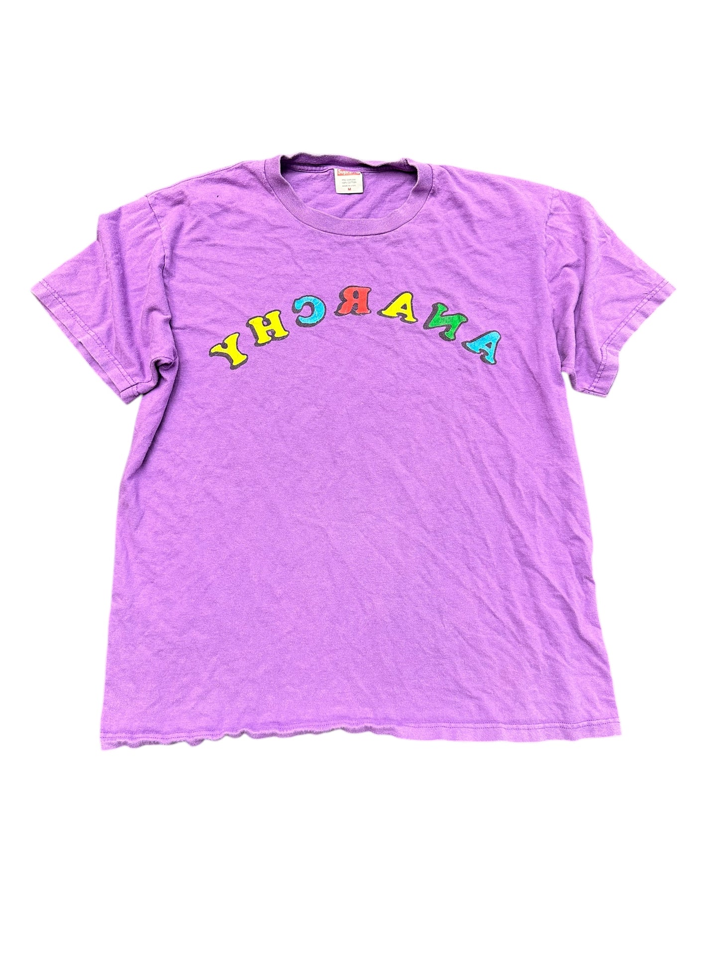 Supreme Pre Owned Anarchy Lavender Tee Size M