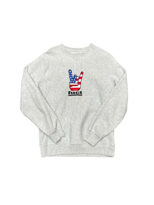 FUCT Heather Grey Crewneck Medium Rock Star Size M