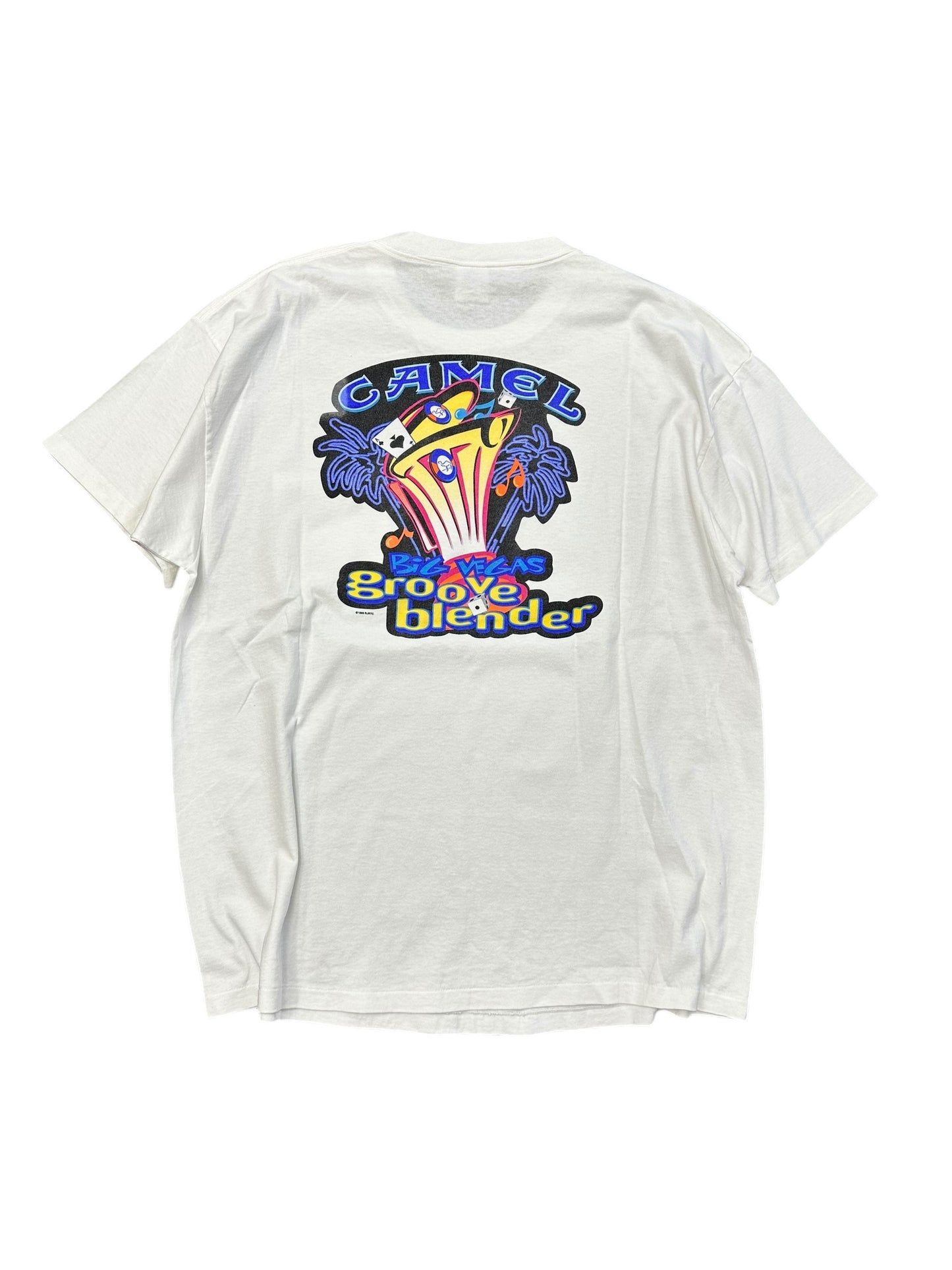 Vintage 1996 Camel 'Groove Blender' Graphic Print Pocket Tee Size XL