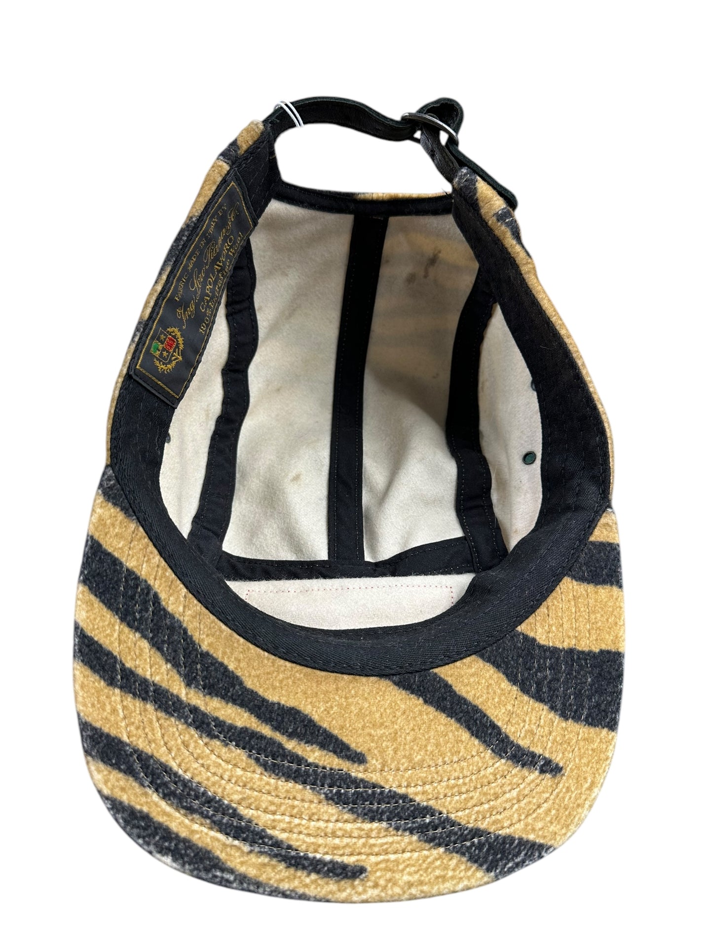 Supreme Bengal Tiger Leather Strapback Hat