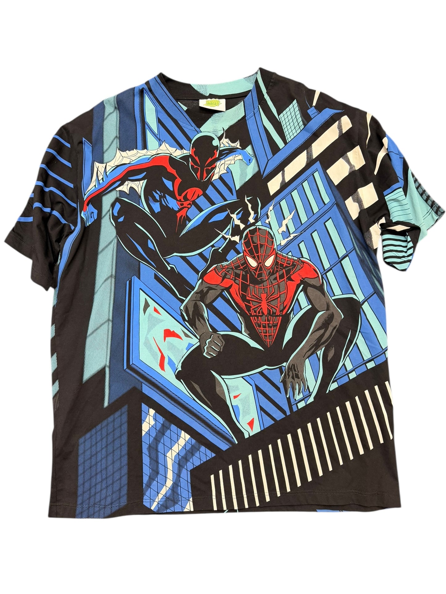 Retro Spider-Man Mega Print Chronicles Images Tee Size XL