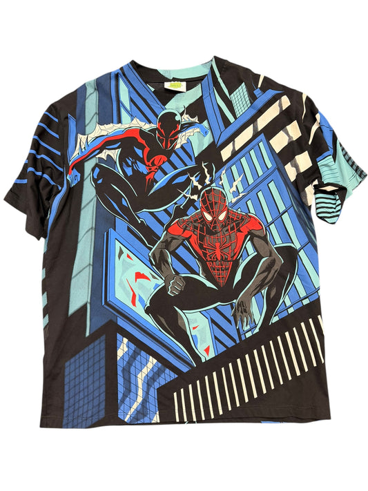 Retro Spider-Man Mega Print Chronicles Images Tee Size XL