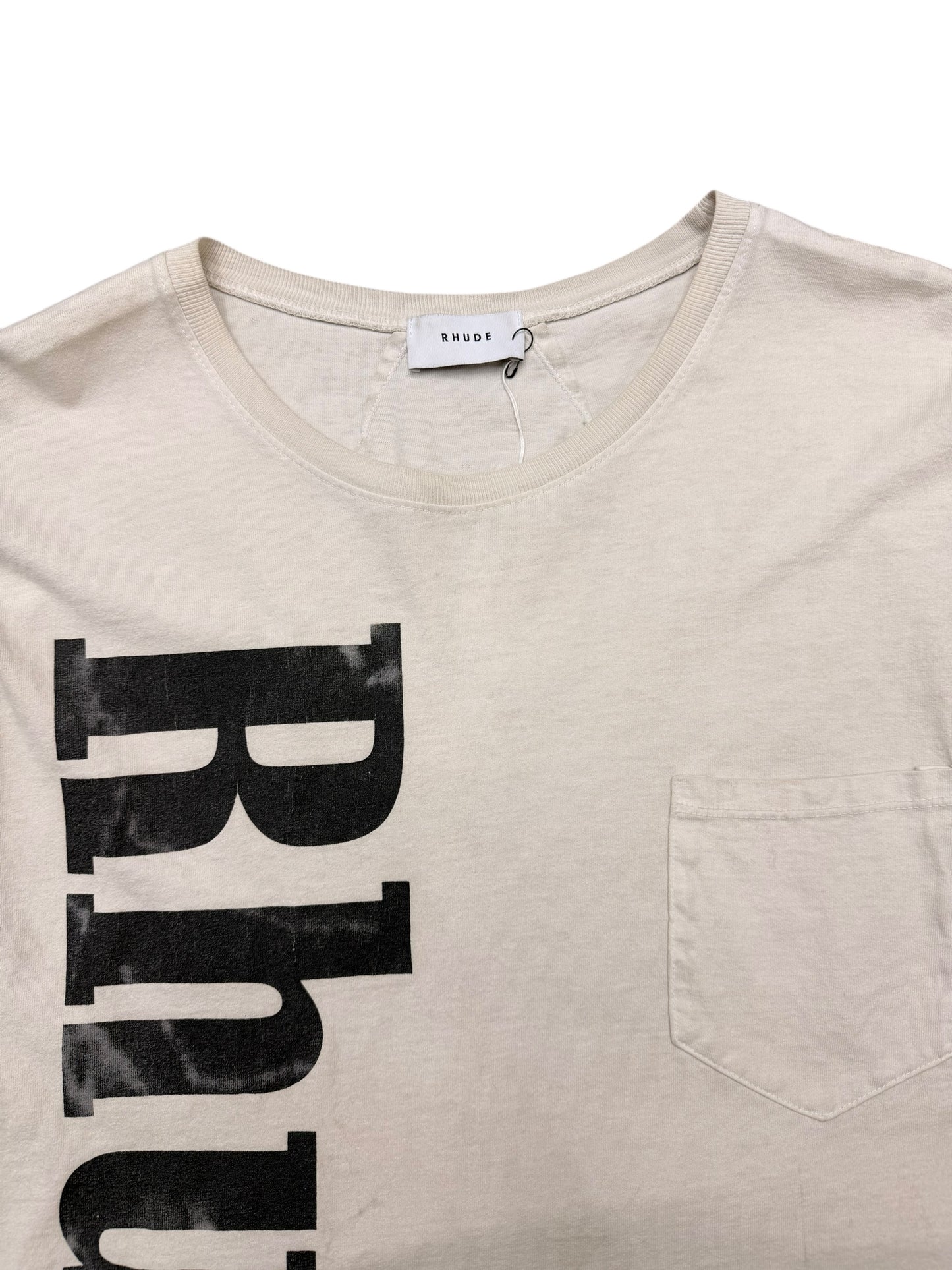 Rhude Cream Pocket Tee Size Large