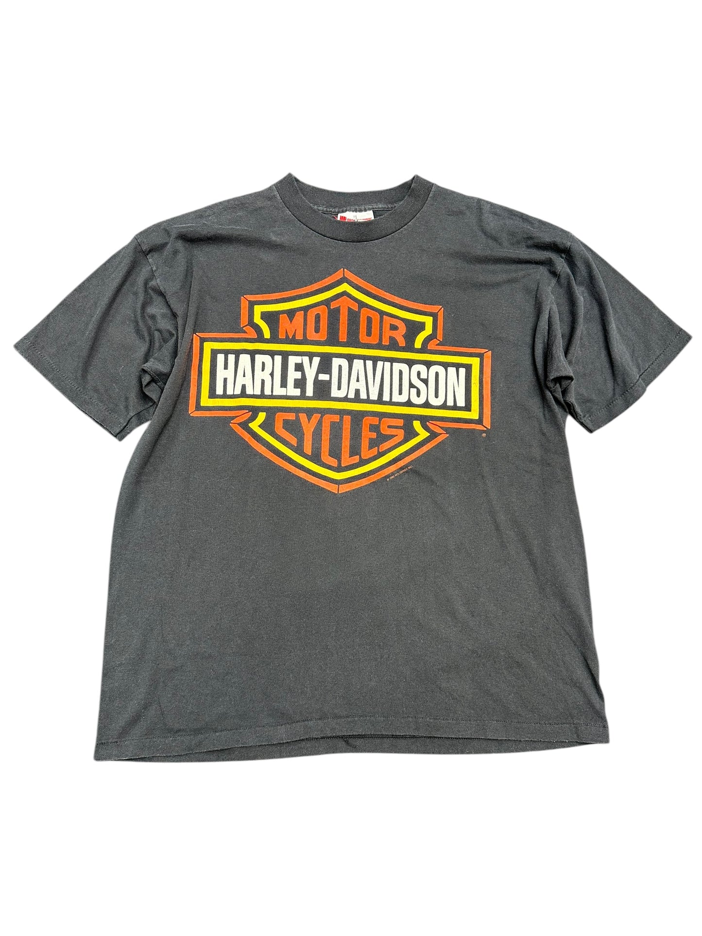 Vintage 1992 Harley Davidson Shield Classic Tee Size XL