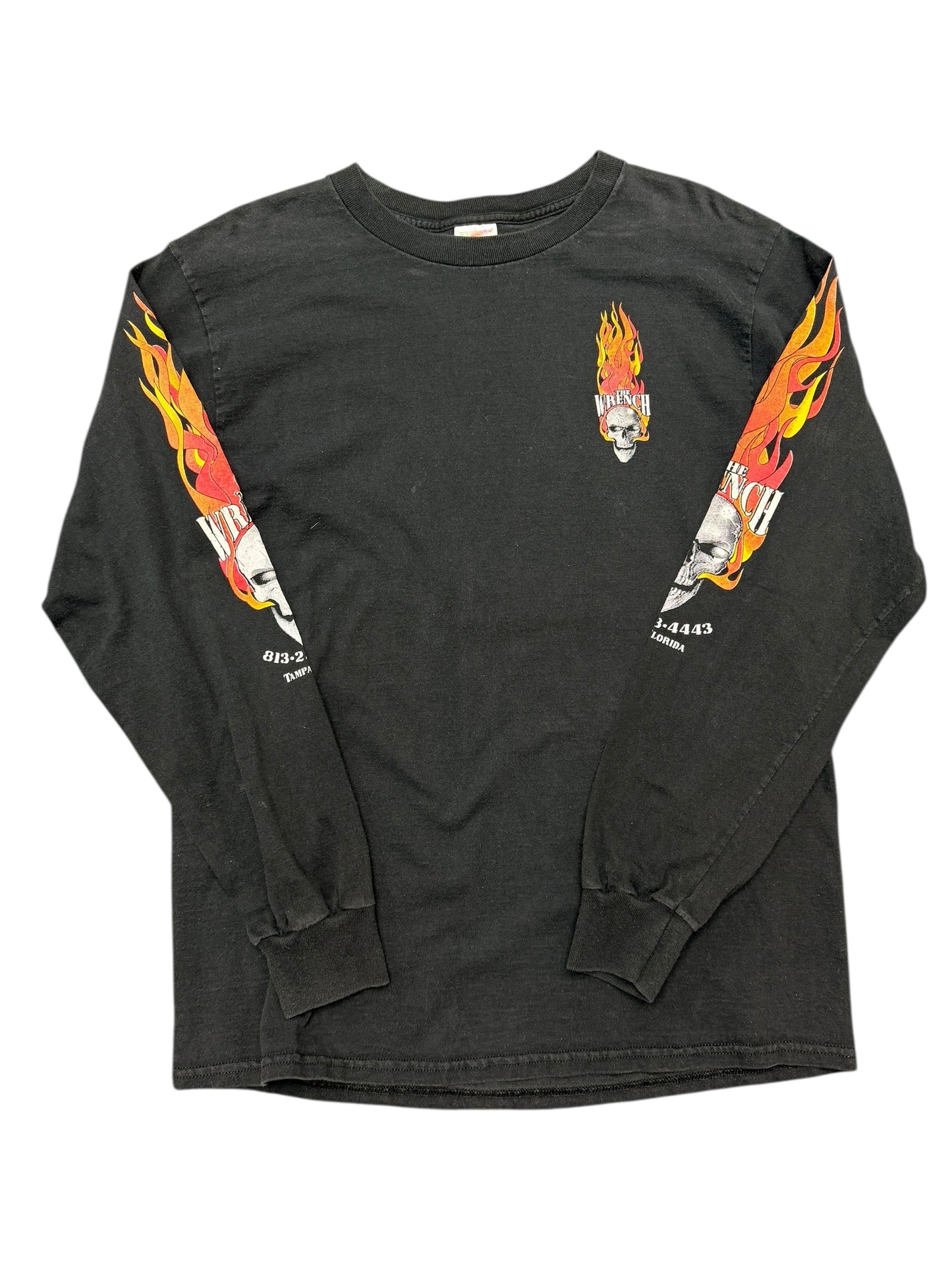 Vintage Local The Wretch Long-sleeve Skull Flame Tee Size Large