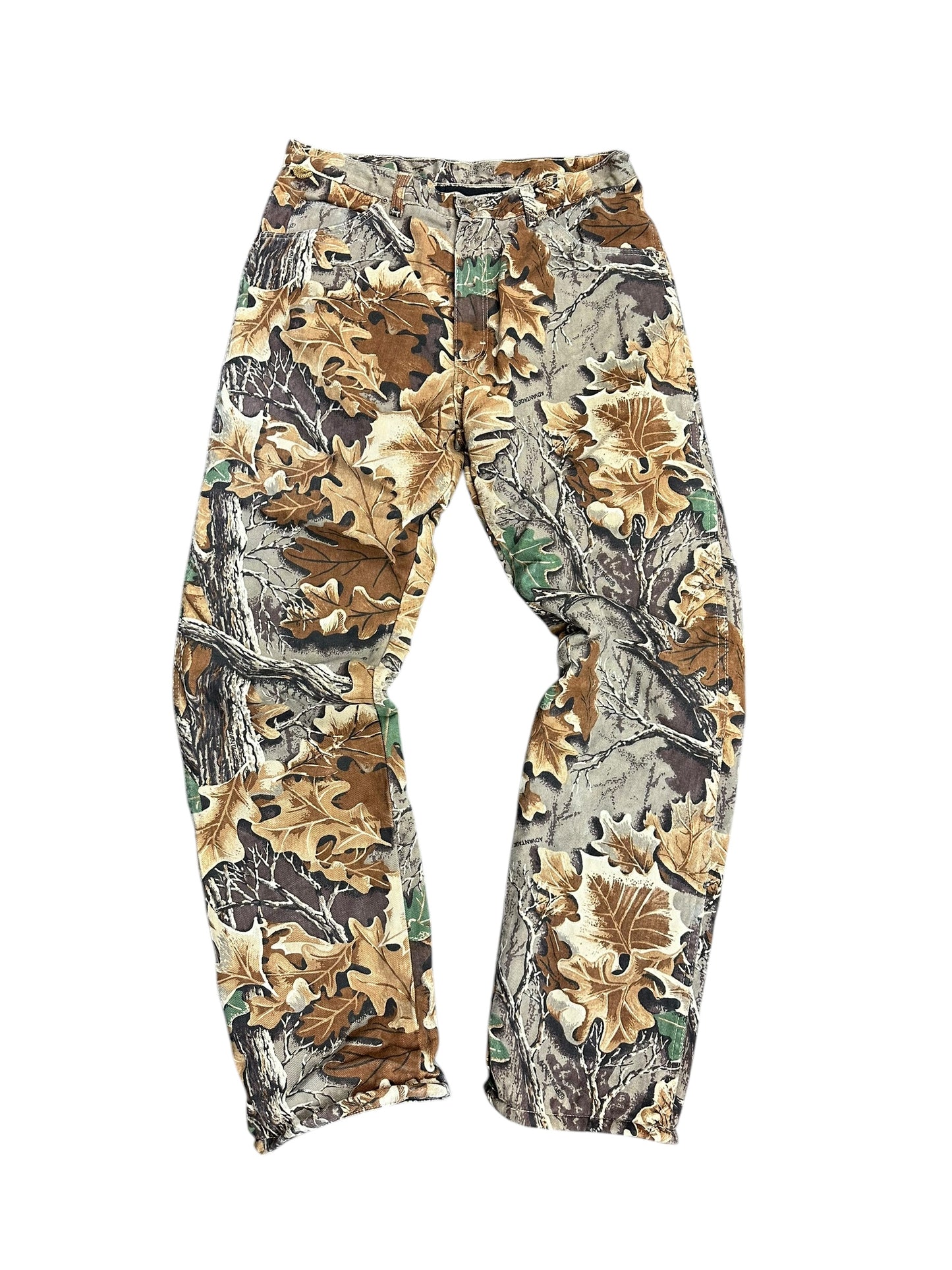 Wrangler Fleece Lined Advantage Hunting Gear Baggy Camo Pants Size 34 x 34