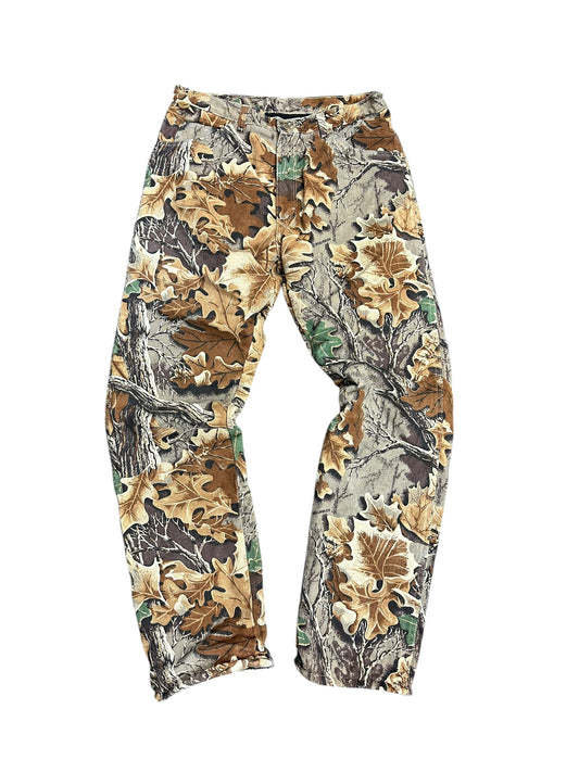 Wrangler Fleece Lined Advantage Hunting Gear Baggy Camo Pants Size 34 x 34