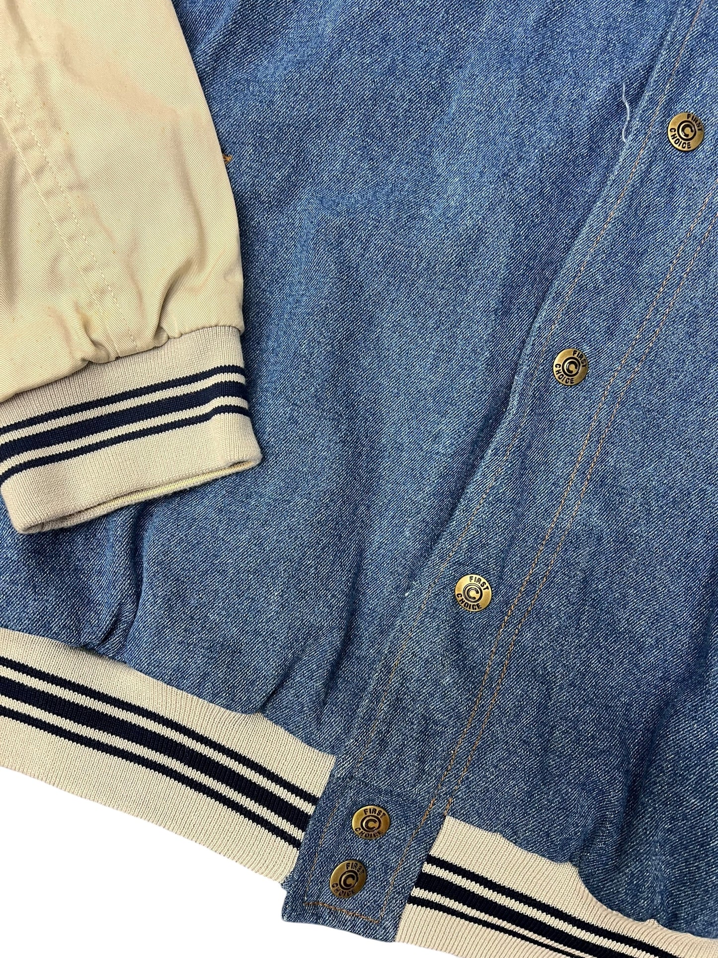 Vintage Elvis Presley Denim Letterman Jacket Size XL