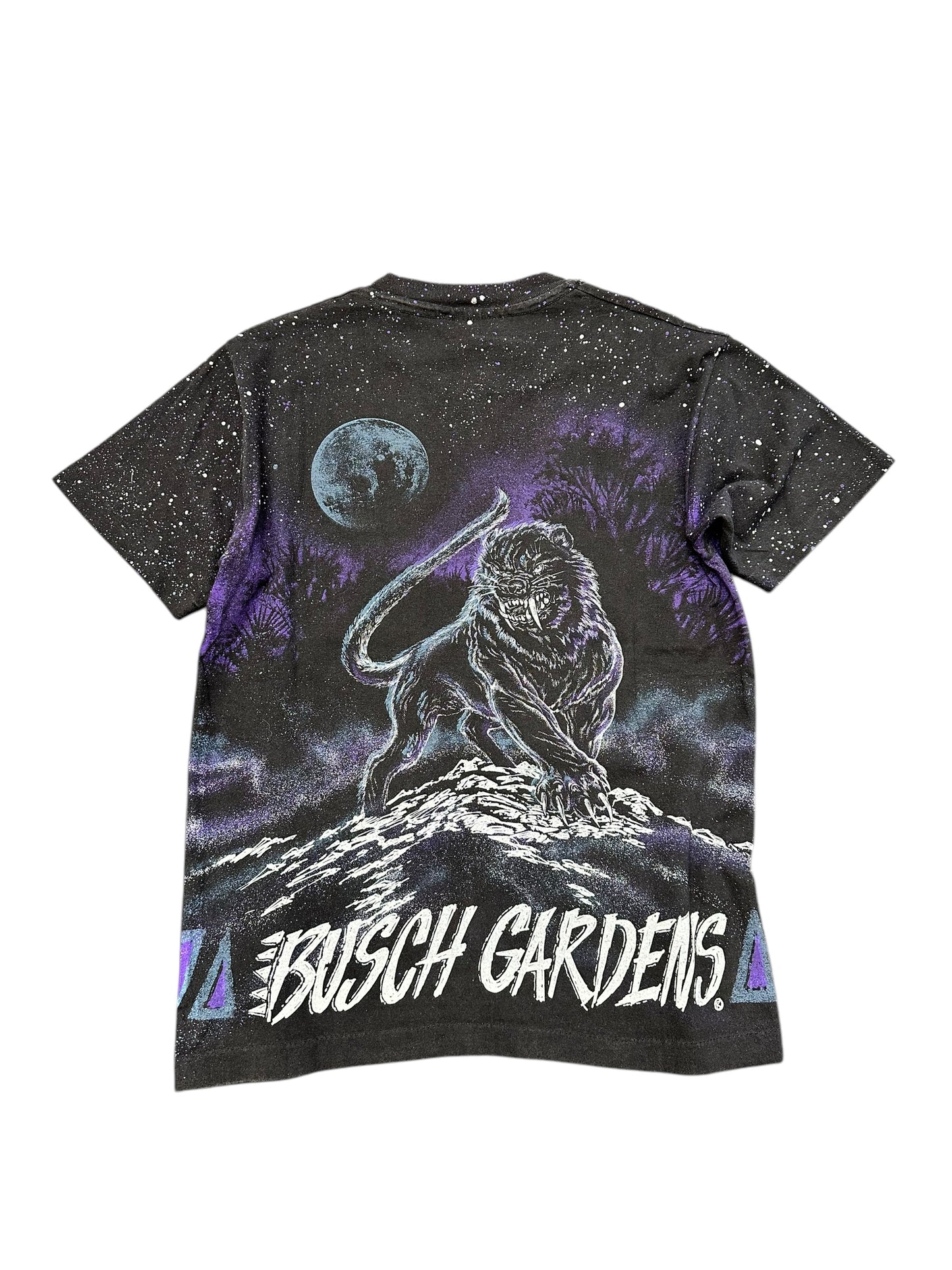 Vintage 90s Busch Gardens Kumba AOP Graphic Print Tee Size M