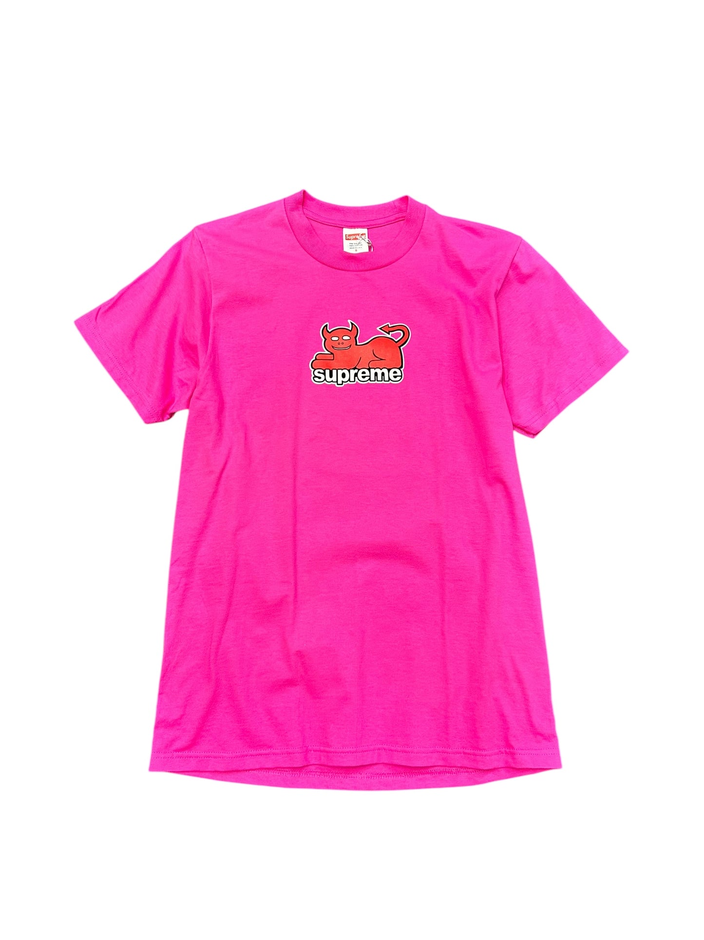 Supreme SS24 Toy Machine Collab Logos Pink Tee Size S