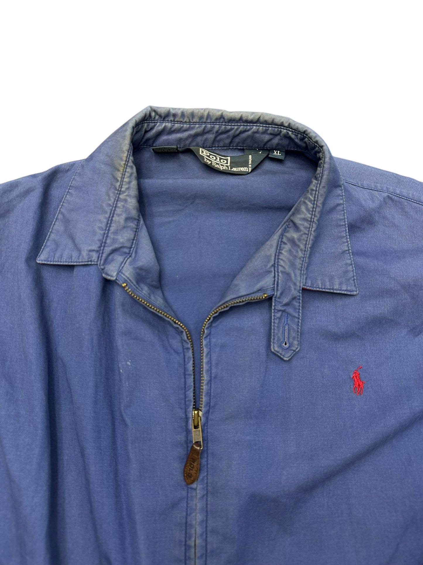 Vintage Polo Ralph Lauren Faded Blue Bomber Jacket Size XL
