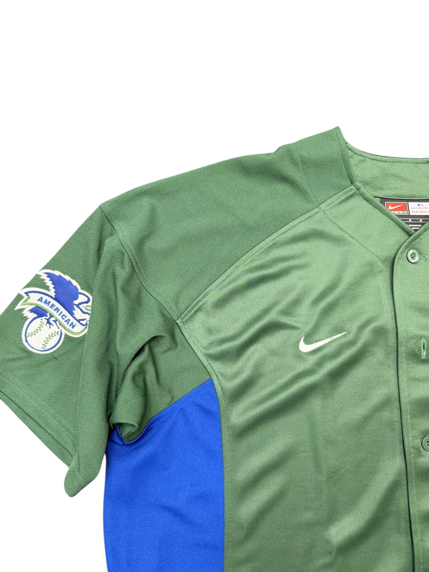 Vintage Nike Devil Rays Alternate American League Green Jersey size Large