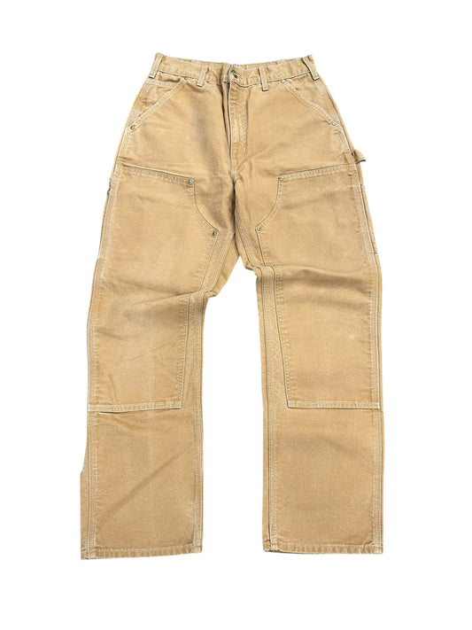 Carhartt Light Khaki Double Knee Work Wear Pants Size 32 x 32