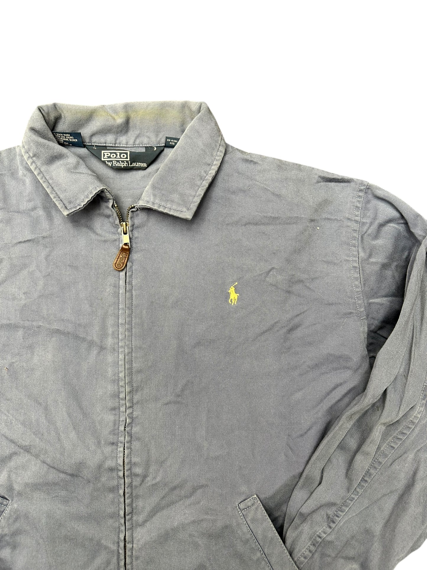 Vintage 90s Polo Ralph Lauren Light Blue Zip Up Jacket Size Large