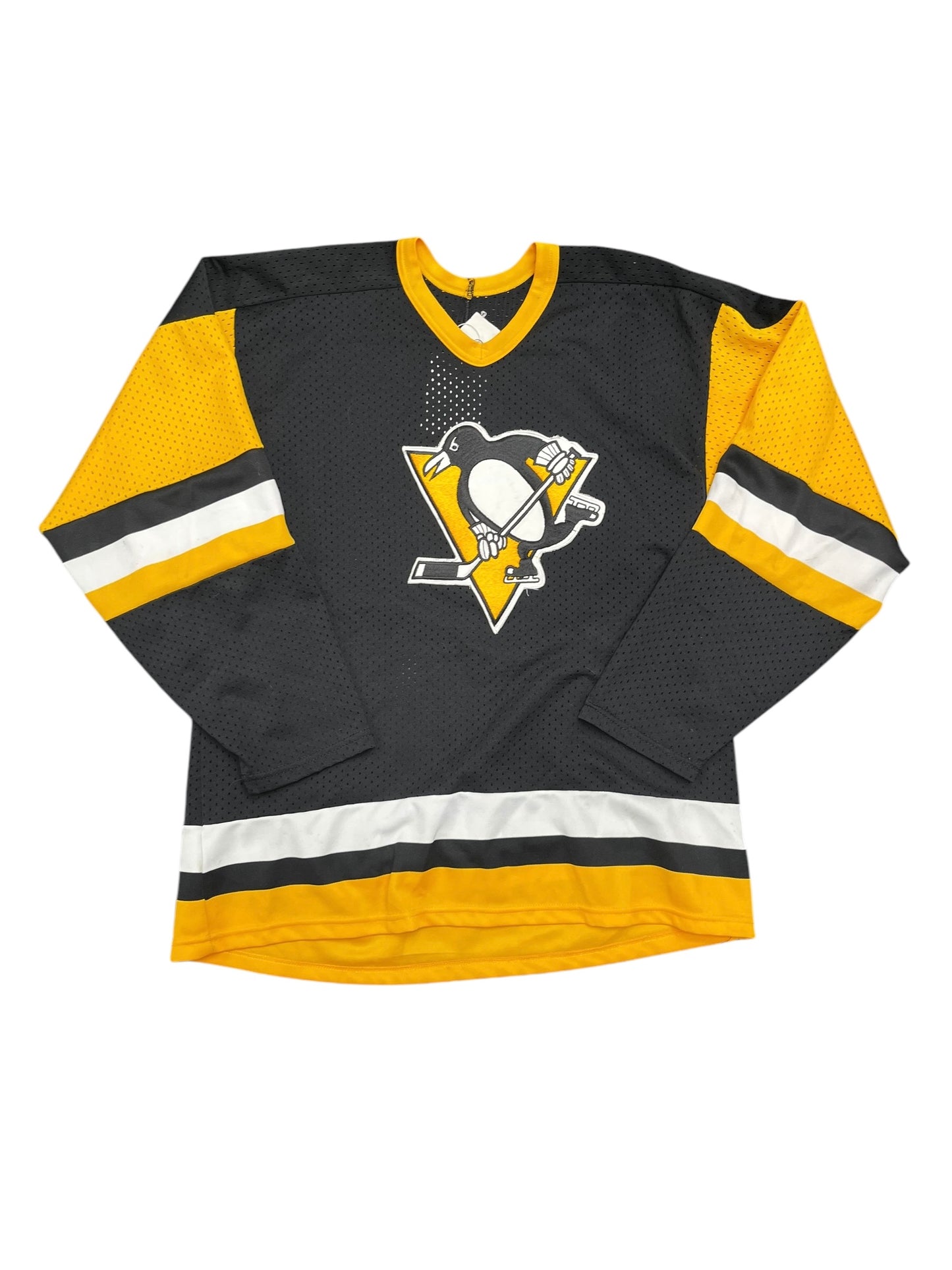 Vintage 90s CCM NHL Pittsburgh Penguins Embroidered/Patched Hockey Jersey Size L