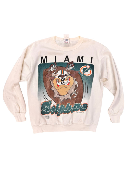 Vintage 90s Miami Dolphins Tasmanian Devil Crewneck Size L