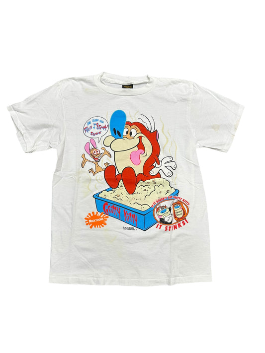 Vintage Ren & Stimpy 90s Cartoon Tee Size L