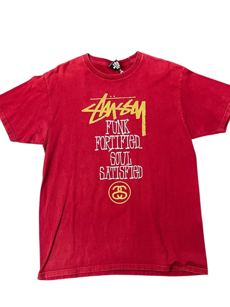 STUSSY 'Funk Fortified Soul Satisfied' Front Graphic Size L