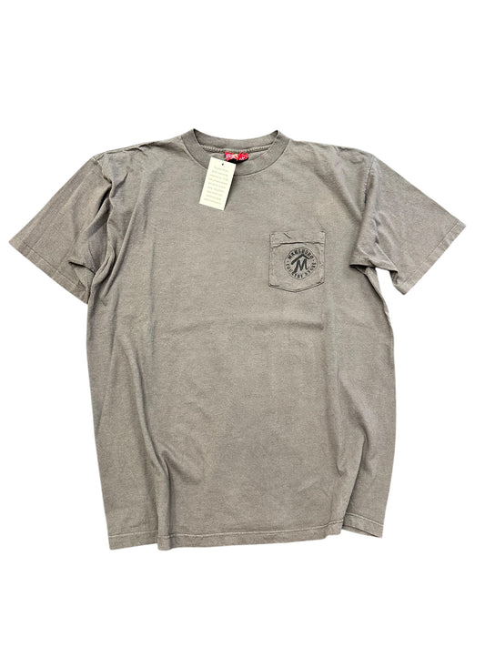 Vintage DEADSTOCK Marlboro Country Store Grey Rodeo Cowboy Graphic Print Tee Size OSFA