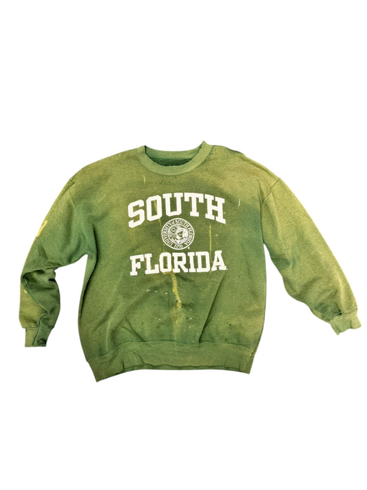 Vintage USF College Thrashed & Faded Crewneck Size L
