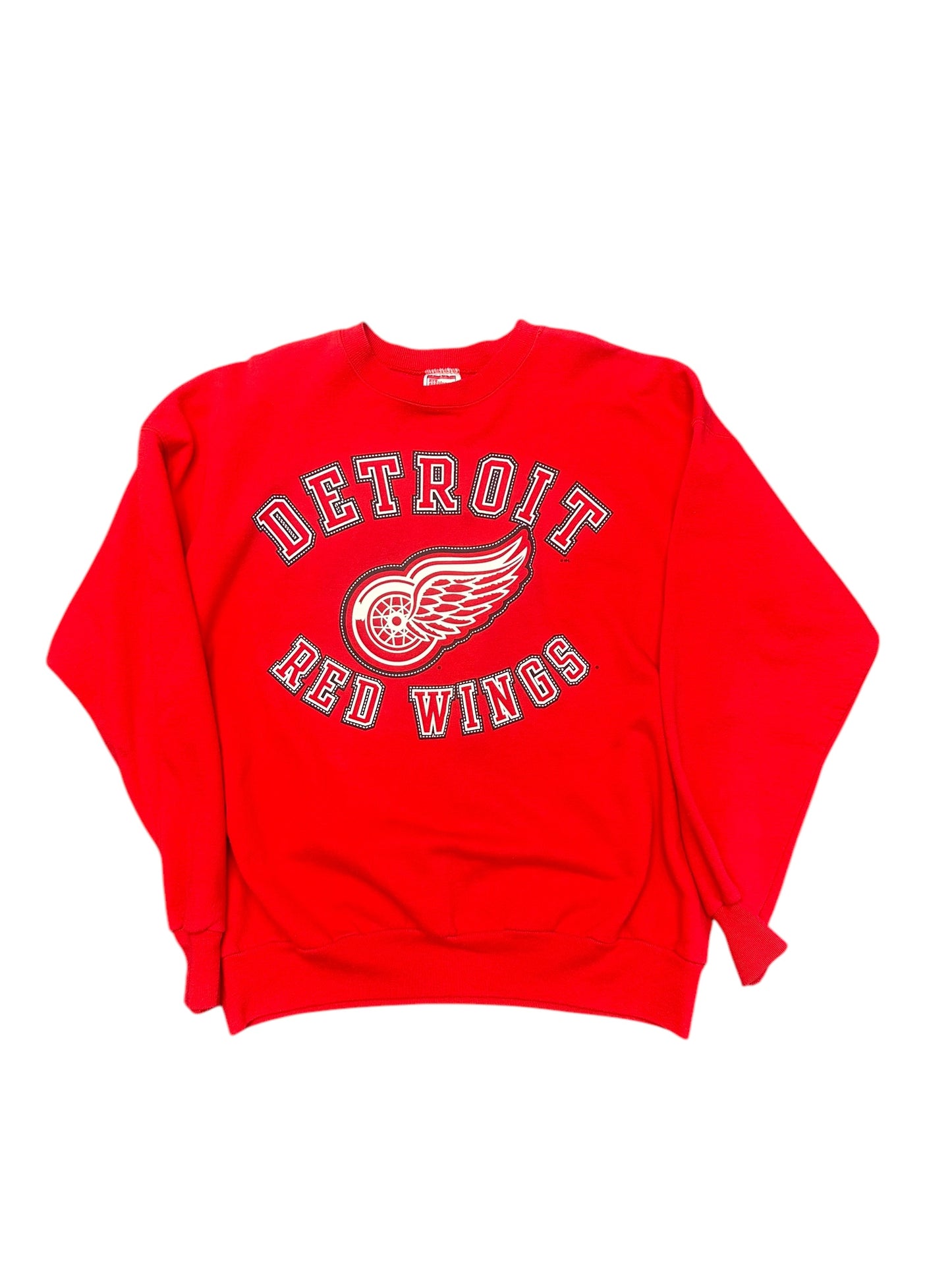 Vintage Detroit Red Wings Red Hanes Crewneck Size XL