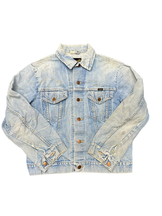 Vintage Wrangler Light Wash Western Denim Button Down Jacket Size 42 (S/M)