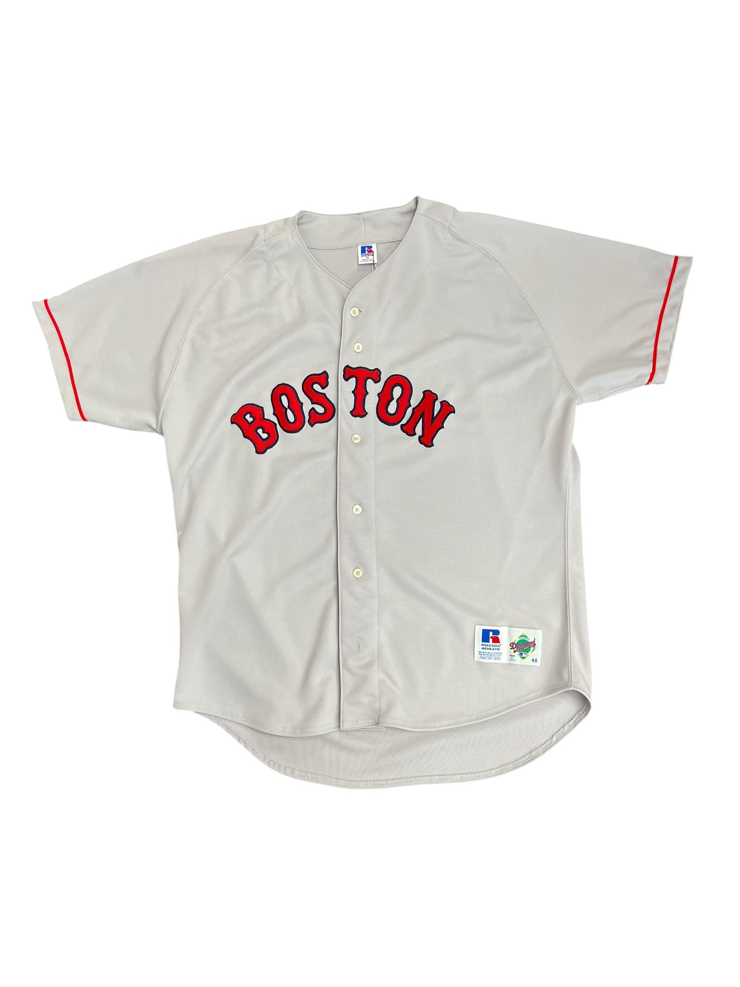 Vintage Boston Red Sox Russel Athletic Button Up Baseball Jersey Size 48