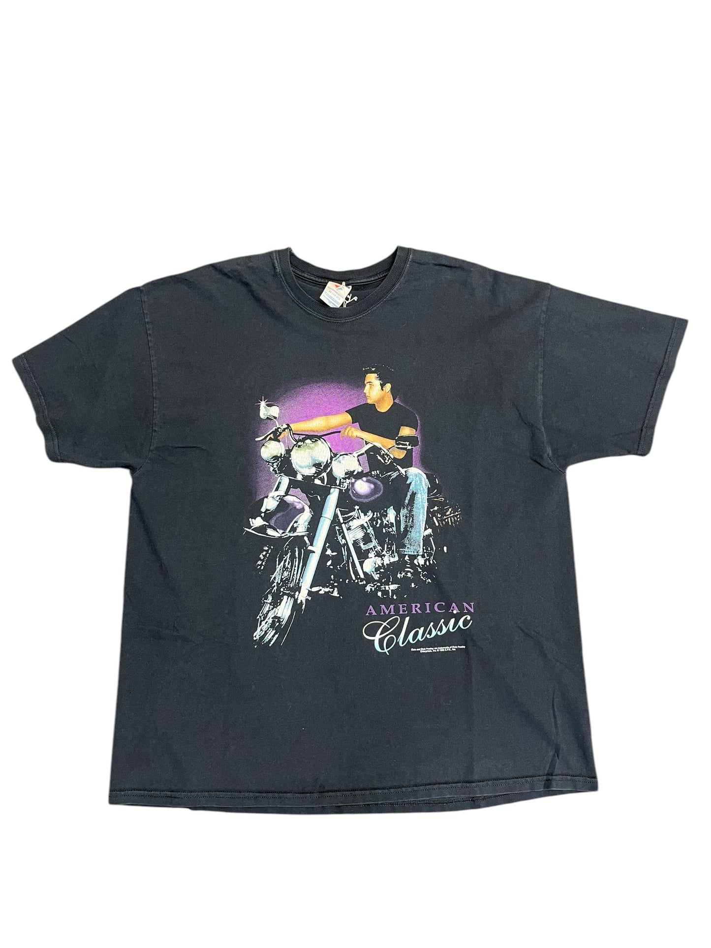 Vintage 1992 Elvis Presley 'American Classic' Biker Graphic Print Tee Size 2XL